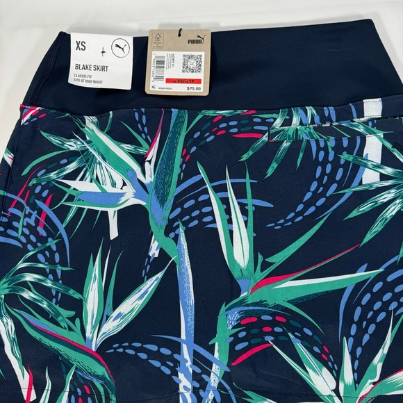 NWT New Women's Puma Blake Paradise Golf Skirt Extra Small XS Inner Pockets - Picture 4 of 4